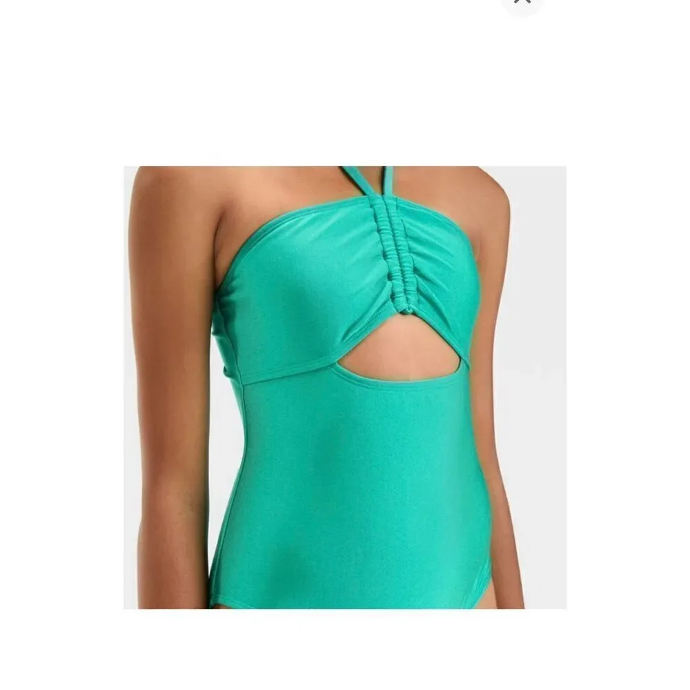 Art Class Girls' Shining Bright Solid One Piece Swimsuit size 8